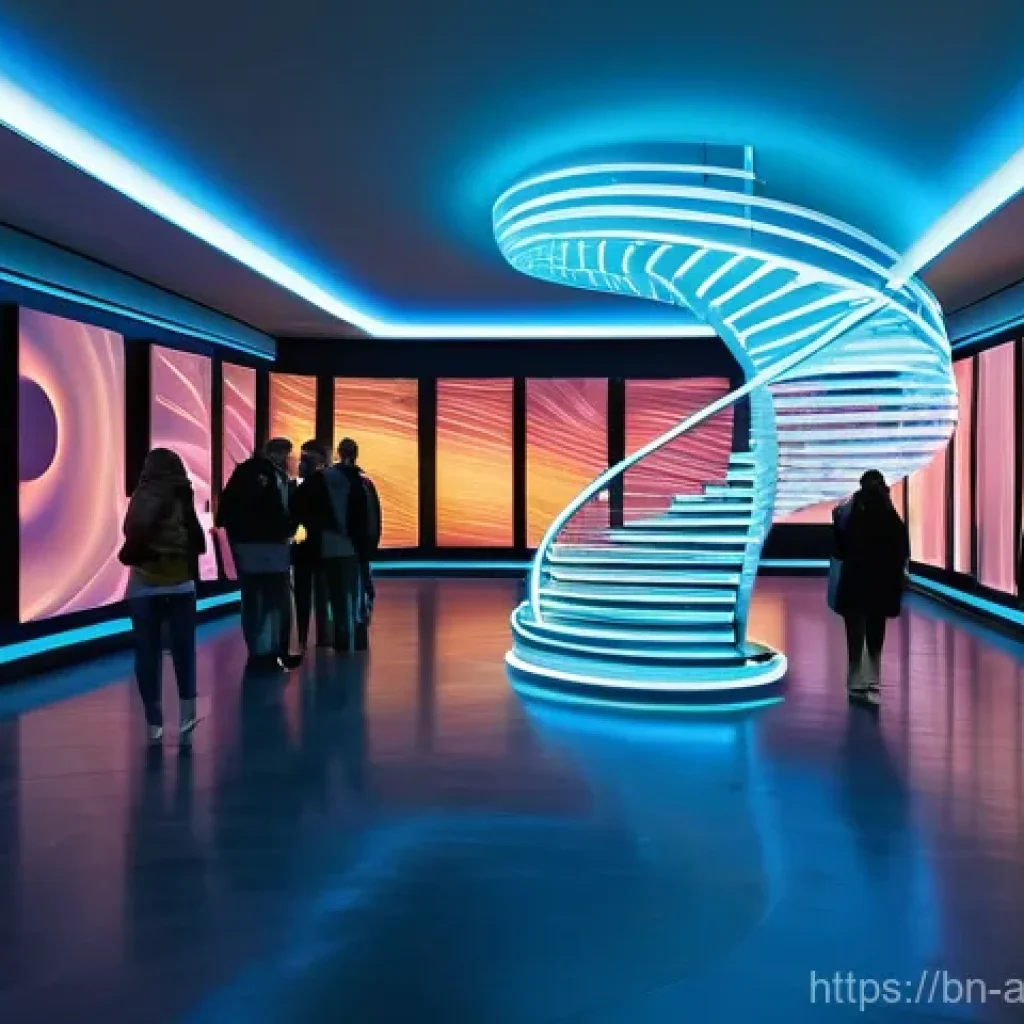 예술과 메타버스 - **Prompt 1: "The Luminous Virtual Gallery"**
    A breathtaking, expansive virtual art gallery, bath...