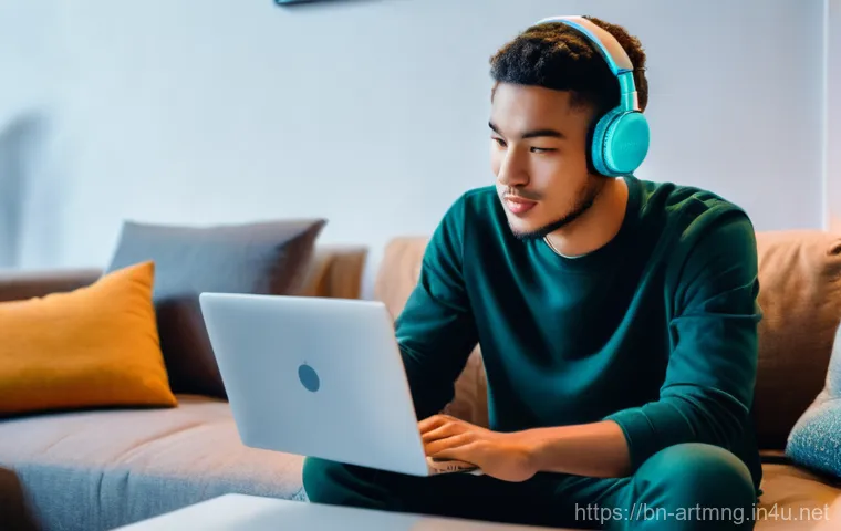 공연 티켓 판매 전략 - **Prompt:** A young adult, in their early twenties, sits comfortably on a plush sofa in a softly lit...